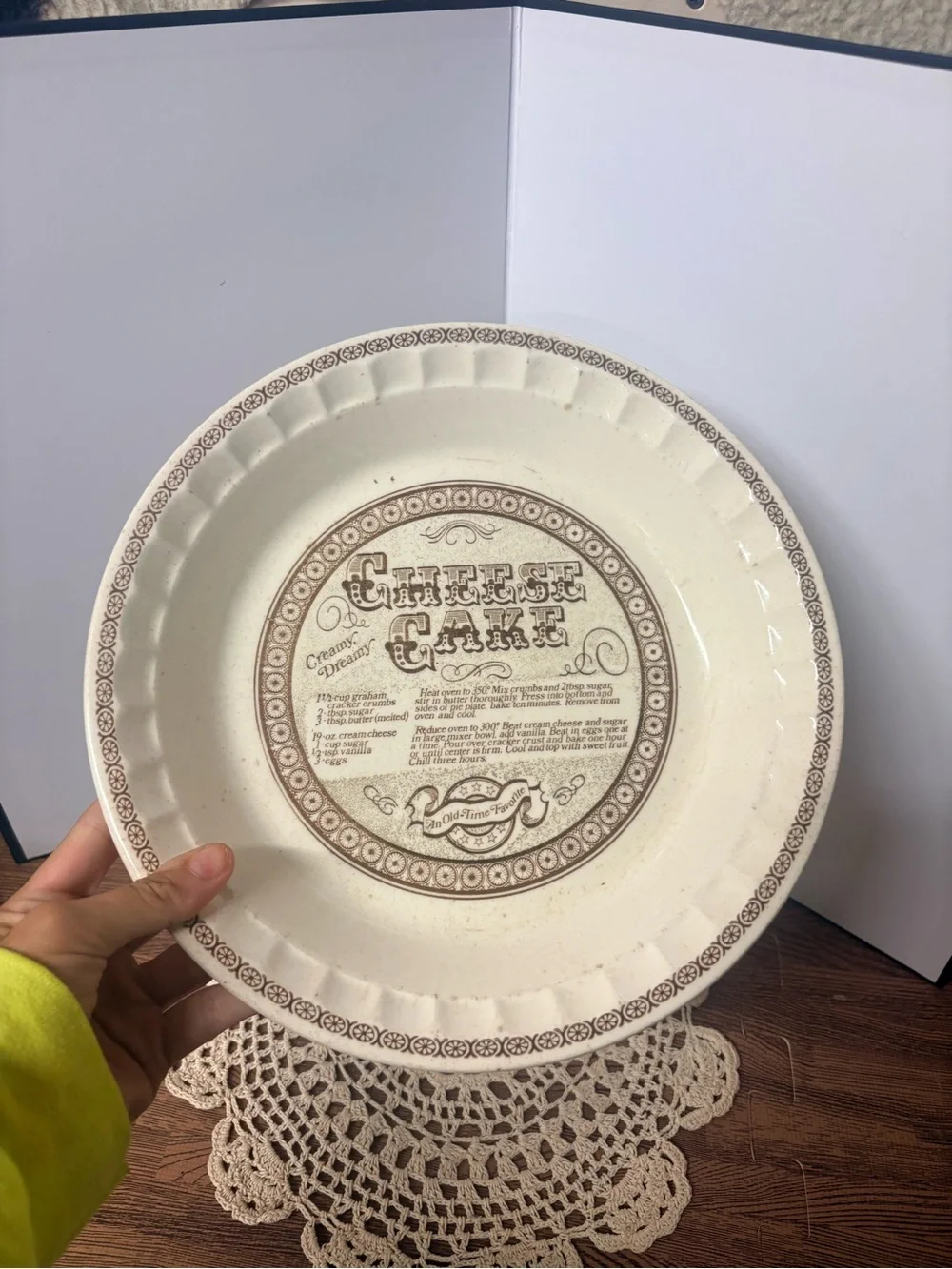 Vintage Royal China by Jeanette Cheesecake Recipe Baking Dish